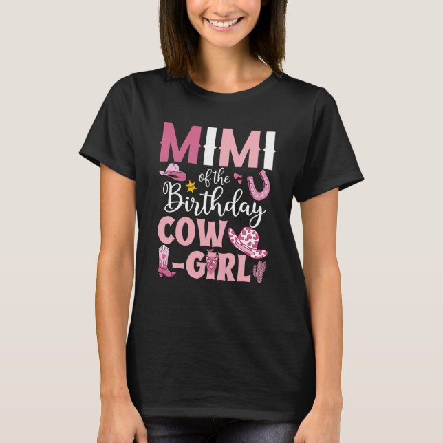 T-shirt Mimi Of The Birthday Cowgirl Rodeo Party B day Gir (Devant)