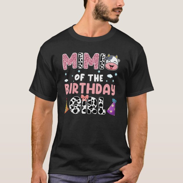 T-shirt Mimi Of The Birthday Girl Farming Barnyard Birthda (Devant)