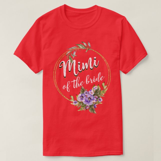 T-shirt Mimi Of The Bride Wedding Bridal Shower Mimi Match (Design devant)
