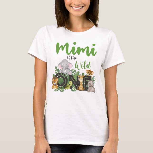 T-shirt Mimi of the Wild One Safari Animaux assortis (Devant)