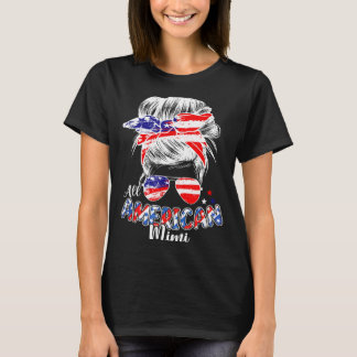 T-shirt Mimi patriotique chignon décoiffé 4 juillet