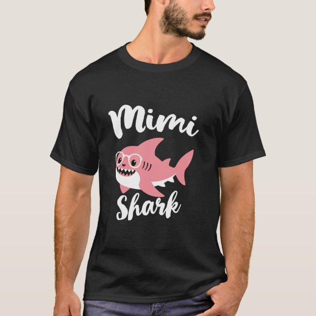 T-shirt Mimi Shark Fête des mères grand-mère drôle (Devant)
