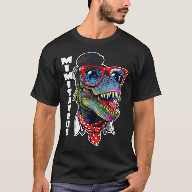T-shirt Mimisaurus Rex Dinosaure Grand-mère Saurus Famille (Devant)