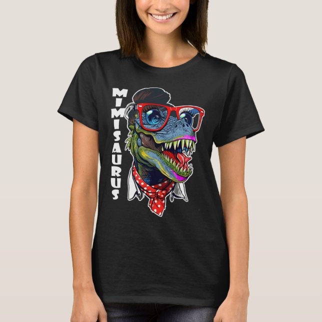 T-shirt Mimisaurus Rex Dinosaure Grand-mère Saurus Famille (Devant)