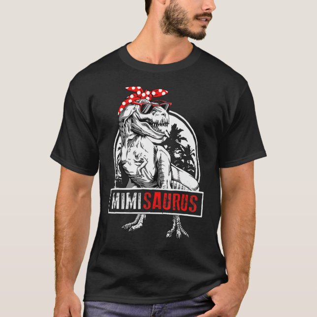 T-shirt Mimisaurus T Rex Dinosaur Mimi Saurus Fête Des Mèr (Devant)