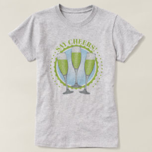 T-shirt Mimosa Green Champagne Glasses