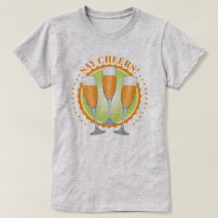 T-shirt Mimosa Orange Champagne Glasses