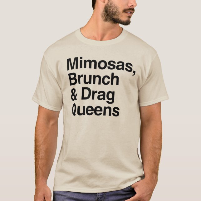 T-shirt Mimosas Brunch et Drag Queens (Devant)