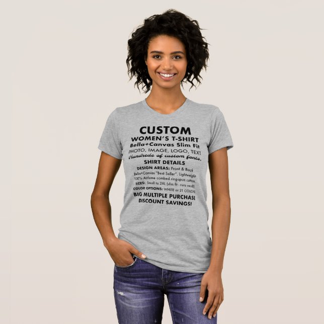 T-shirt mince en cuir pour femmes (Devant entier)
