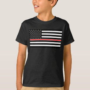 T-shirt Mince Red Line Drapeau : Mémorial du héros des pom