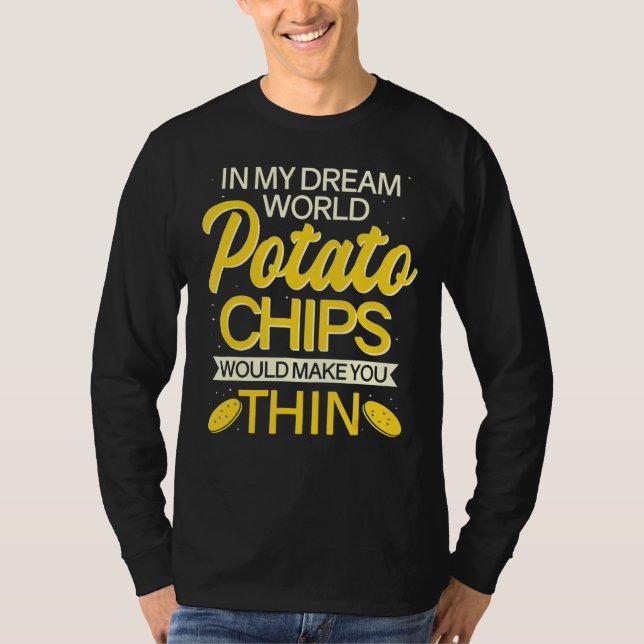 T-shirt Minces chips de pommes de terre Amateurs de collat (Devant)