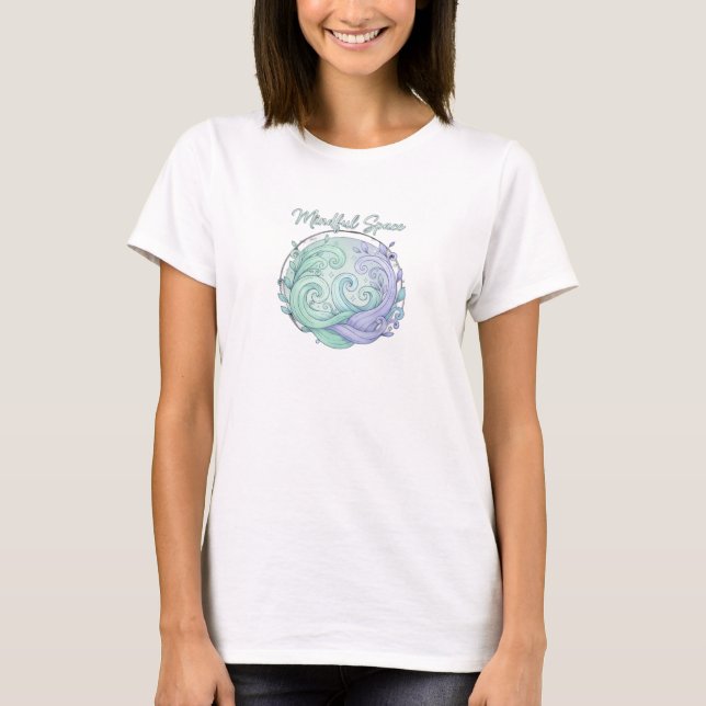 T-shirt Mindful Space - Pastel Serenity Design (Devant)