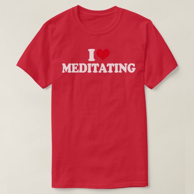 T-shirt Mindfulness J'Aime Méditer Le Yoga (Design devant)