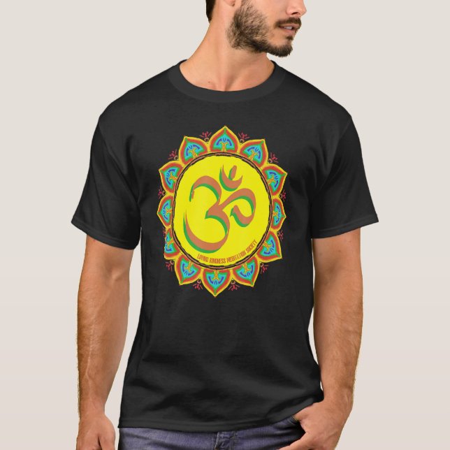 T-shirt Mindfulness Om Ohm Mandala Bouddhisme Yoga Méditer (Devant)