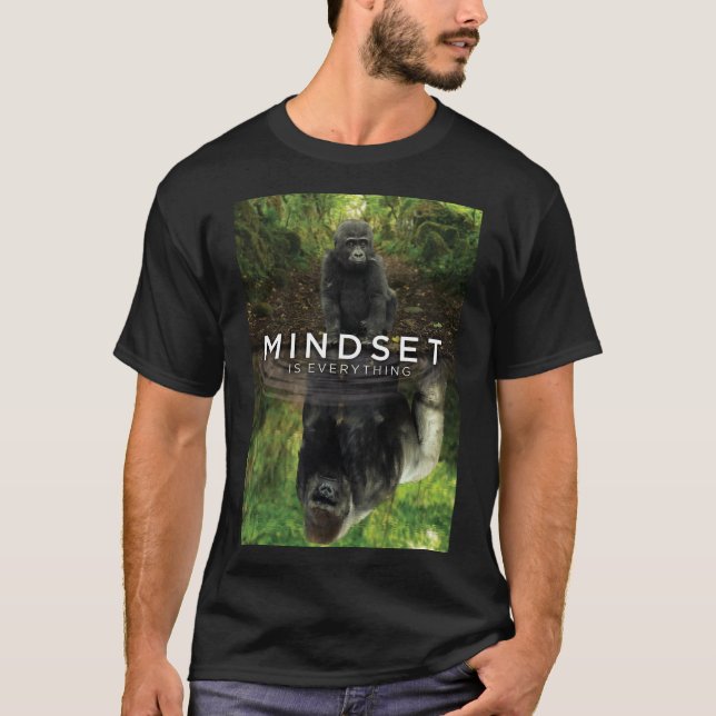 T-shirt Mindset Is Everything - Gorilla Motivational (Devant)