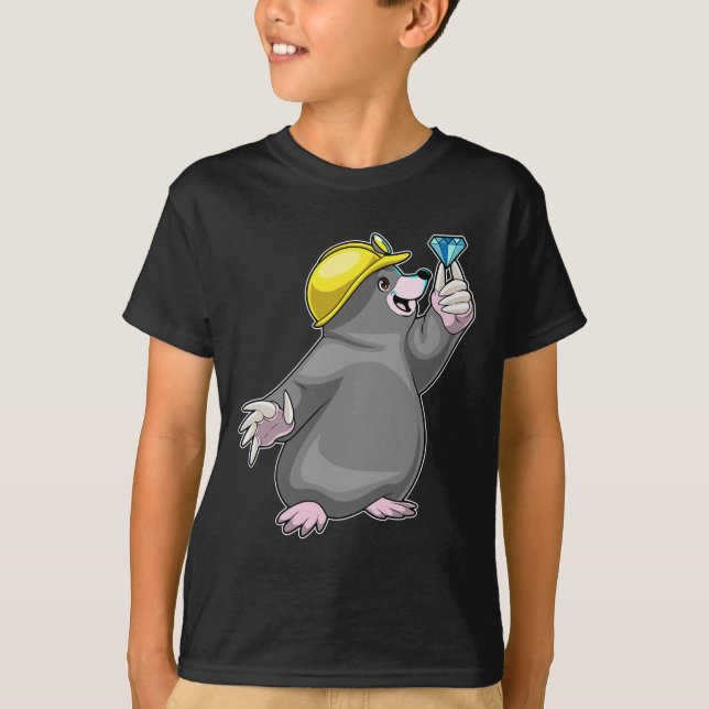 T-shirt Mine de joyaux de la taupe minière (Devant)