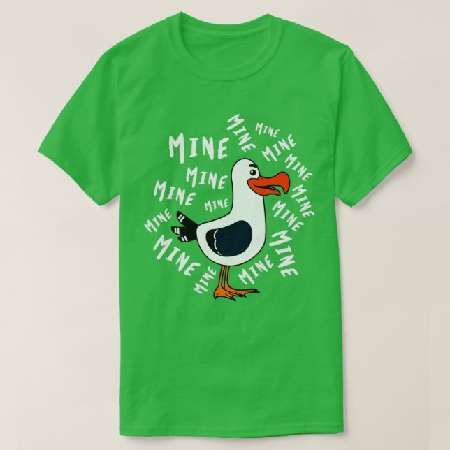 T-shirt Mine Mine Mine Mine Seagull Amusant Bird Plage Lov (Design devant)