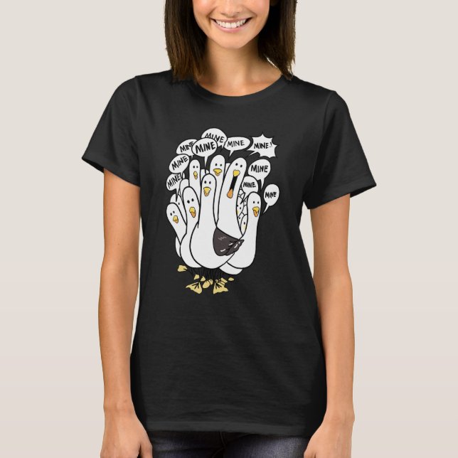 T-shirt Mine Mine Mine Oiseau de mer Plage de poulet (Devant)