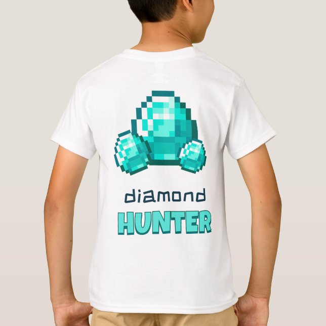 T-Shirt Minecraft Chasseur de Diamants (Dos)