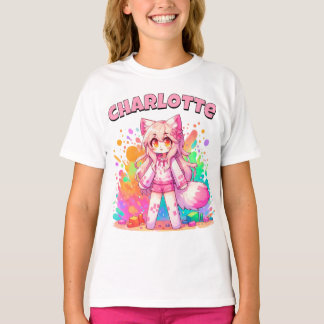 T-shirt Minecrafter Nom personnalisé Pink Minecraft Gamer