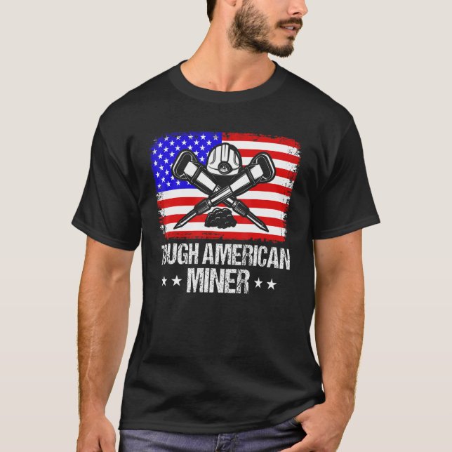 T-shirt Mines souterraines Tough American Miner C américai (Devant)