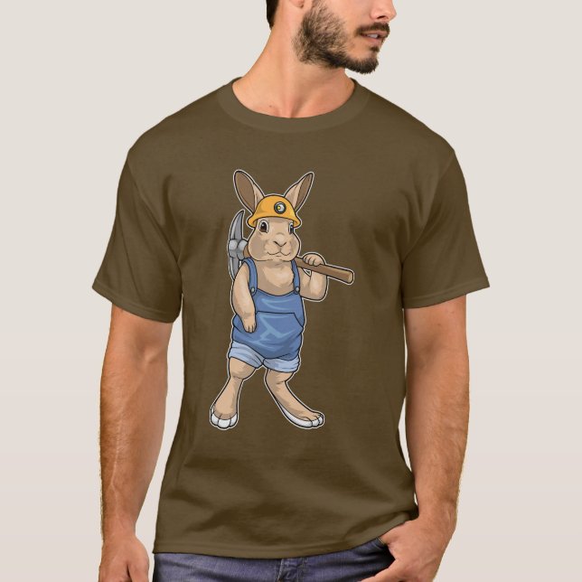 T-shirt Mineur de lapin Pickaxe Mines (Devant)