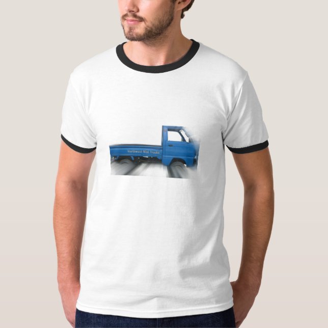 T-shirt mini bleu de camion (Devant)