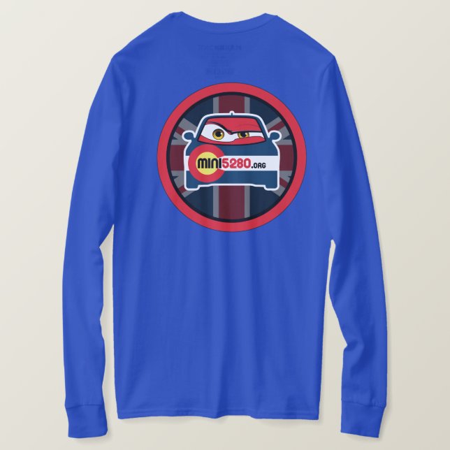 T-shirt Mini-chemise à long-coude Unisex (Design dos)