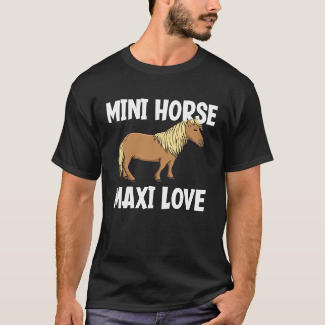 T-shirt Mini Cheval Maxi Amour  Cheval Miniature (Devant)