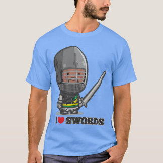 T-shirt Mini Chevalier J'aime les épées amis