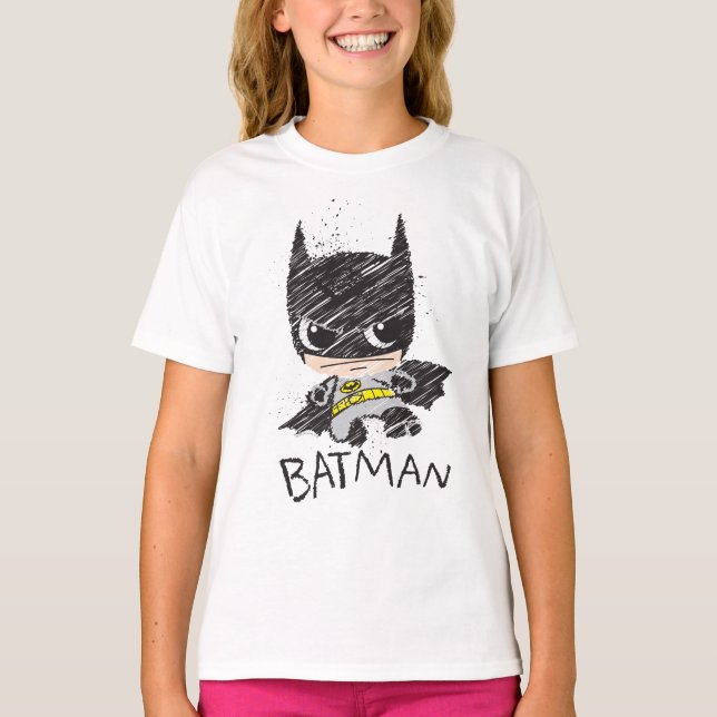 T-shirt Mini Classic Batman Sketch (Devant)