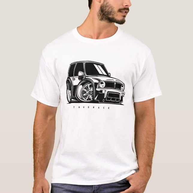 T-shirt Mini Clubman classique Toon Art Voiture passionné (Devant)