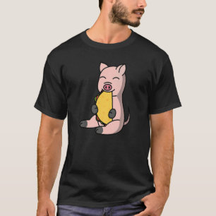 T-shirt Mini Cochon Mangeant Un Animal De Compagnie Taco