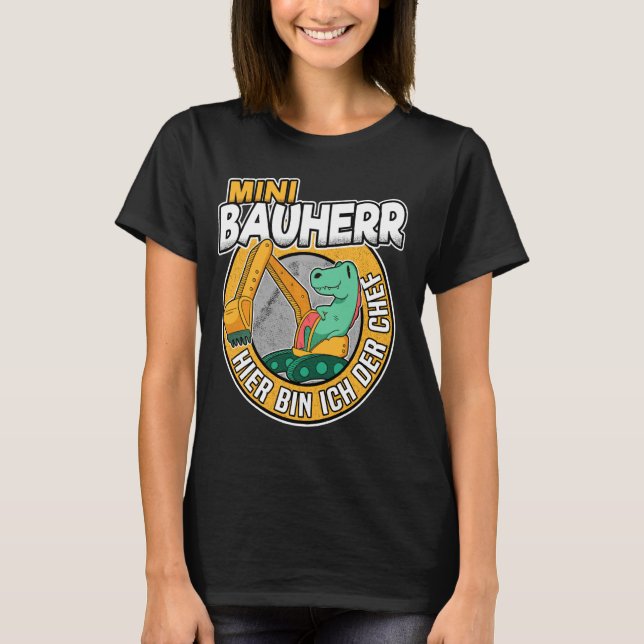 T-shirt Mini Constructeur Dino Digger Machines de construc (Devant)