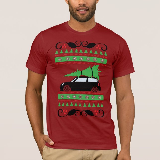 T-shirt Mini Cooper Noël (Devant)
