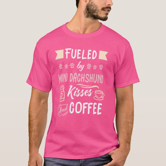 T-shirt Mini Dachshund Maman Lover café (Devant)