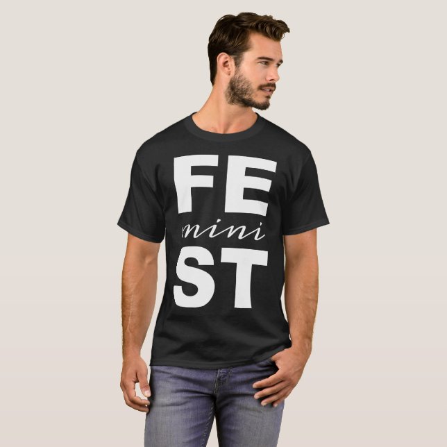 T-shirt mini féministe (Devant entier)