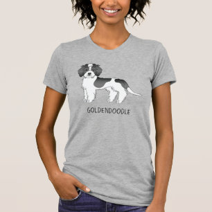 T-shirt Mini Goldendoodle Chien et Texte de Black Party-co