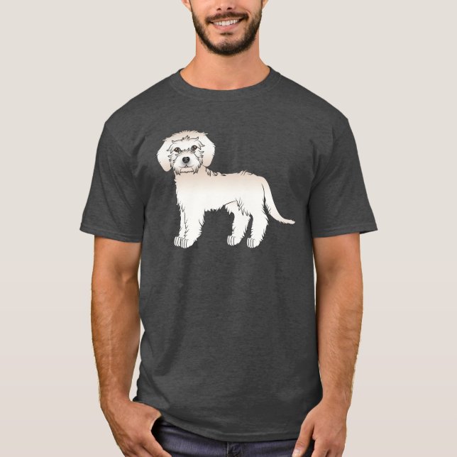 T-shirt Mini Goldendoodle crème Chien de dessin animé mign (Devant)