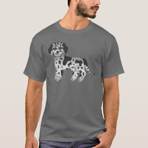 T-shirt Mini Goldendoodle Merle Bleu Chien de Dessin Animé