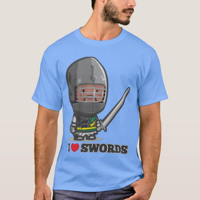 T-shirt Mini Knight I love swords friends (Devant)