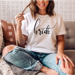 T-shirt Mini-Noms Élégants De Script De Mariage