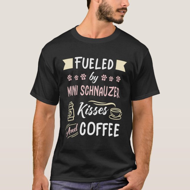 T-shirt Mini Schnauzer Maman Lover café (Devant)