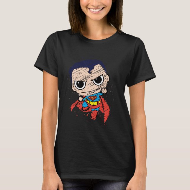 T-shirt Mini Superman Sketch - Flying (Devant)