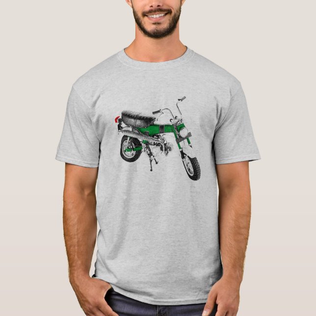 T-shirt Mini vert de la traînée 70 de vélo des années 1970 (Devant)