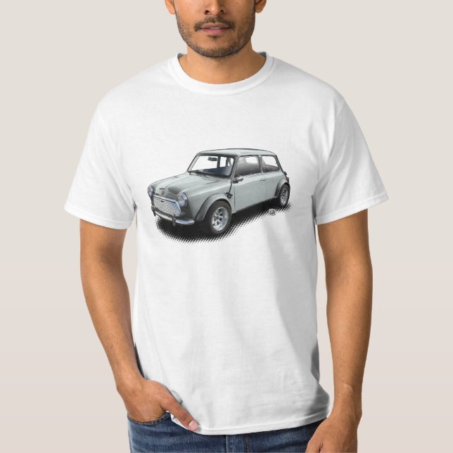 T-shirt Mini voiture de l'argent 1969 classiques sur le (Devant)