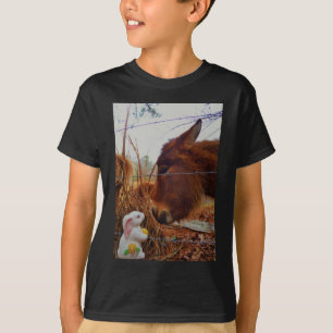 T-shirt Miniature cheval Brown et lapin de Pâques