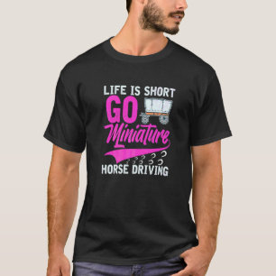 T-shirt Miniature Cheval Conduite Panier Selle Wagon Mini
