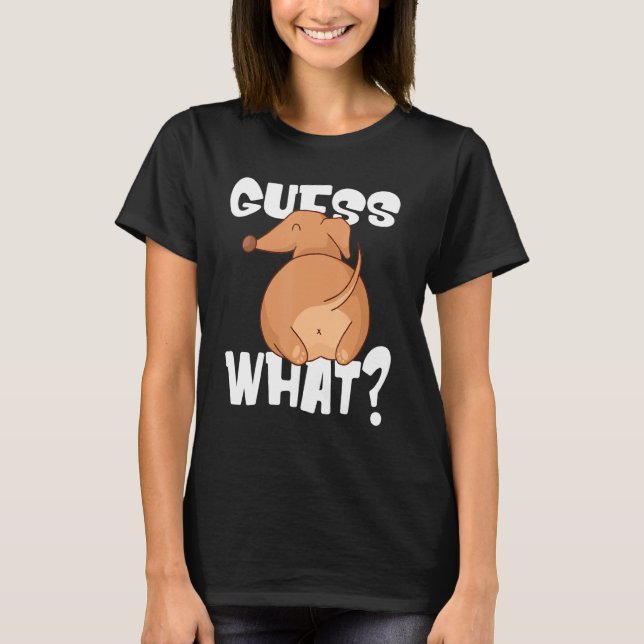 T-shirt Miniature Dachshund Devine Ce Chien Wiener Butt (Devant)