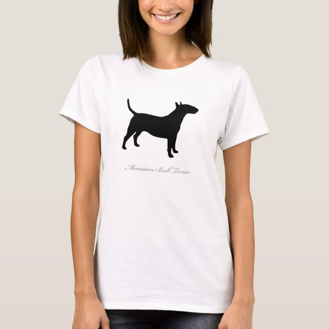 T-shirt miniature de bull-terrier (silhouette (Devant)